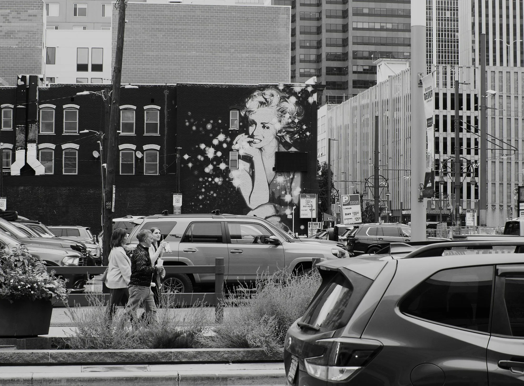 Marilyn Monroe gazes down on you