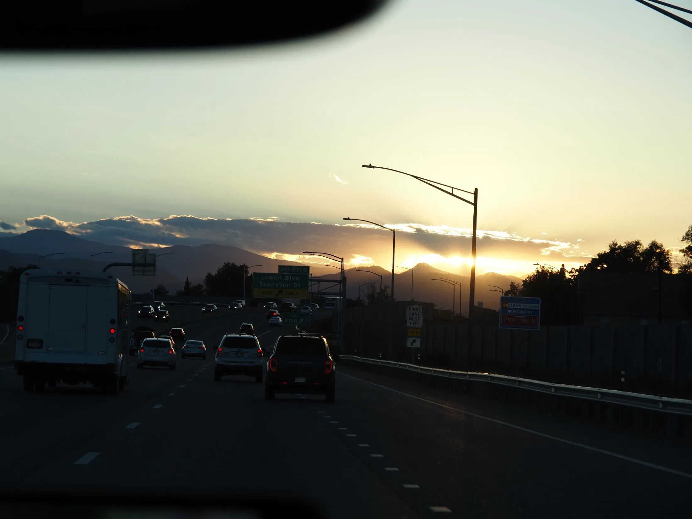 The golden hour road